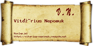 Vitárius Nepomuk névjegykártya